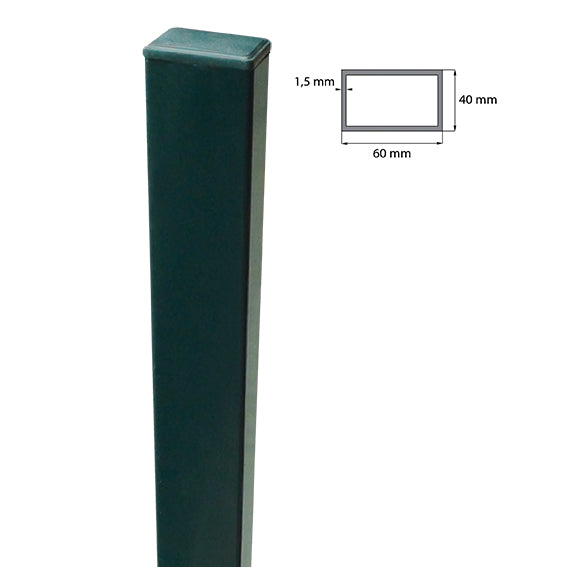 Jaklový sloupek ZnPVC RAL 6005 40x60x2800mm