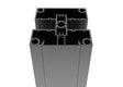 Sada hliníkového sloupku 80x80 a krytky - 6000mm R7016