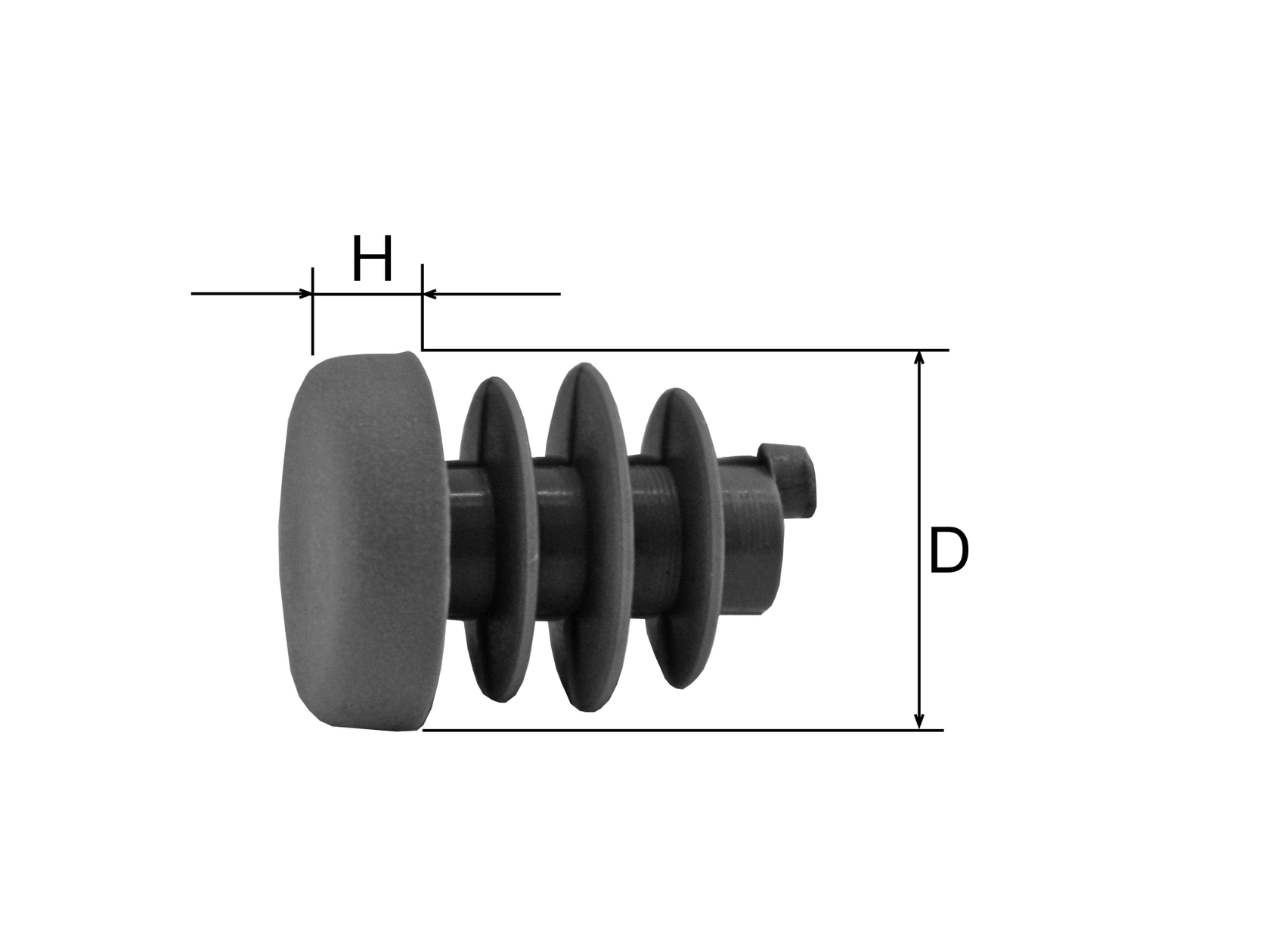 Plastová záslepka prutové výplně PVC, d12mm