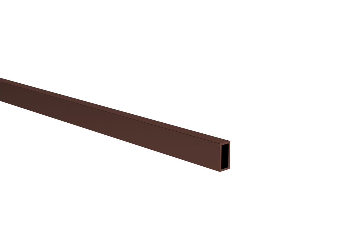 Hliníková lamela, 20x10x1,5-6000mm, hnědá RAL8017