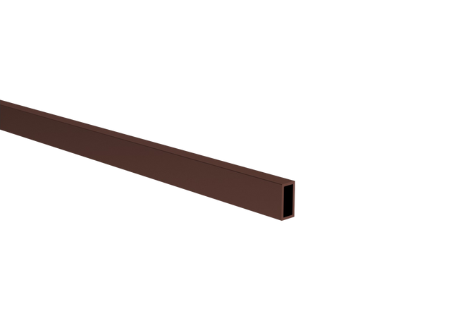 Hliníková lamela, 20x10x1,5-6000mm, hnědá RAL8017