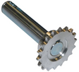 Hřídel průměr. 25,4 mm s 18-zubovým převodem