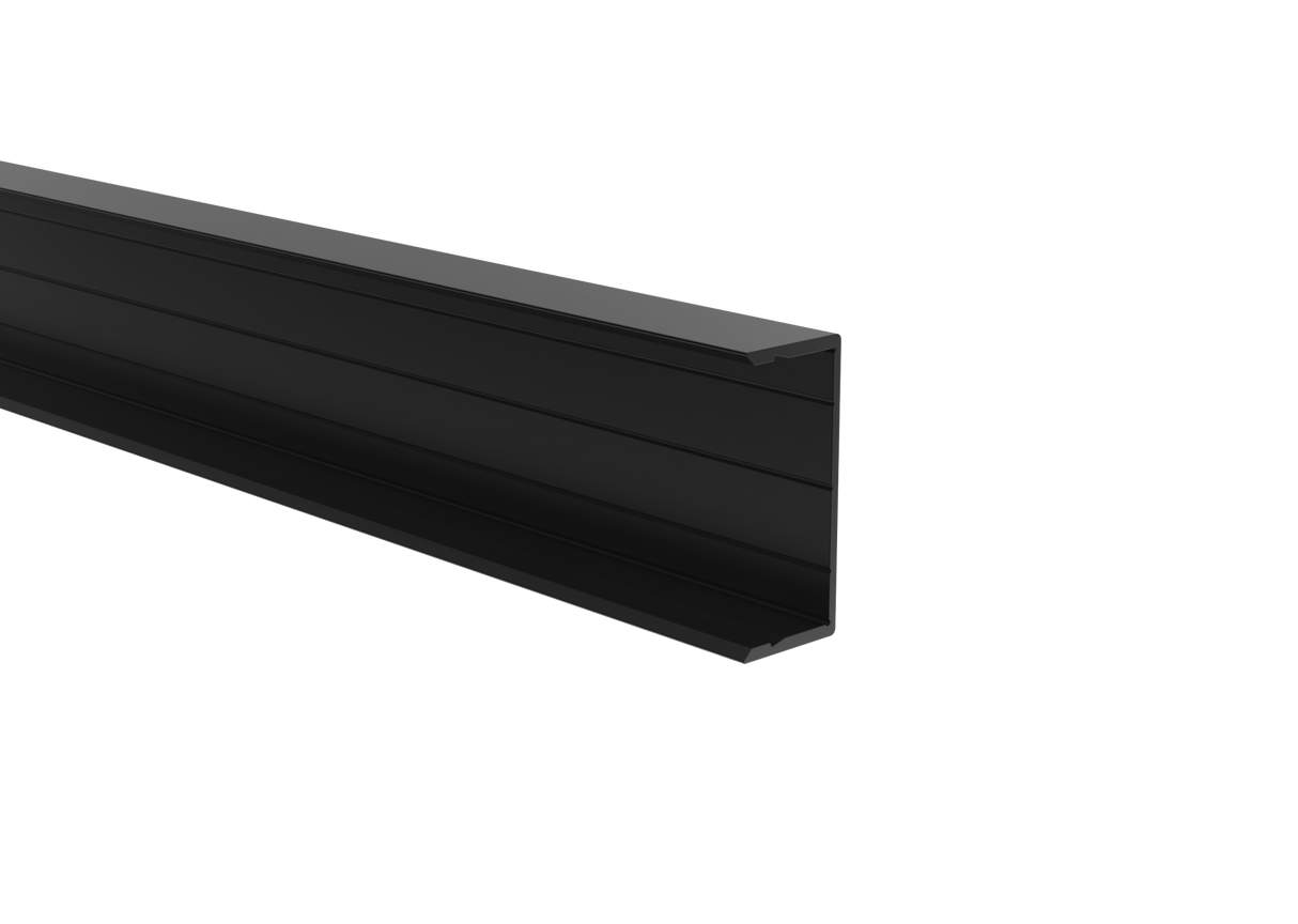 Hliníkový plotový adaptér pro výplně 40 mm a pro fasádní systém, 45 x 20 – 6,0 m – Černá RAL 9005