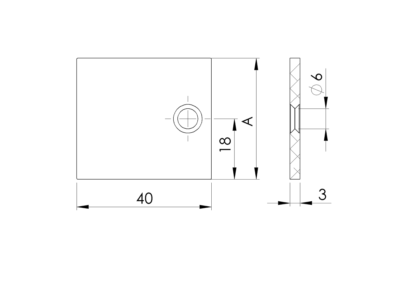 Hliníková krytka adaptéru pro 14mm laty 40x34 R7016