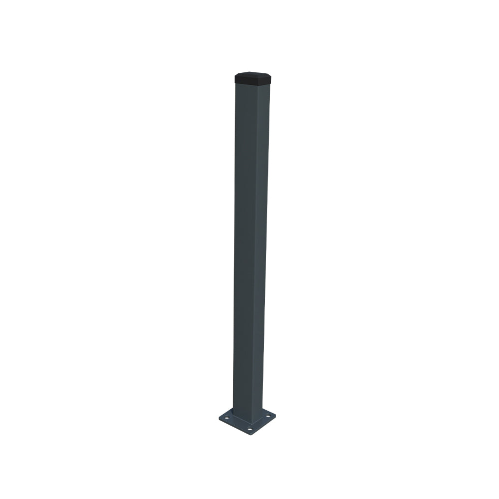 Jeklový sloupek s patkou ZnPVC RAL 7016 40x60x1800