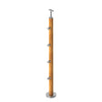 Sloupek BUK (BEECH) D50mm, 4xd12mm, v=90cm, VK-Sch