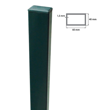 Jaklový sloupek ZnPVC RAL 6005 40x60x1400mm