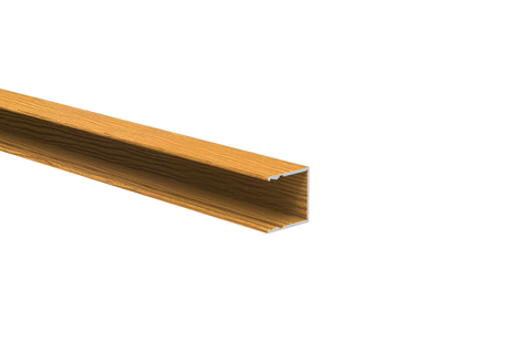 Hliníkový plotový adaptér pro výplně 20 mm a pro fasádní systém, 25 × 25 – 6,0 m – dřevodekor SVĚTLÝ DUB – W02