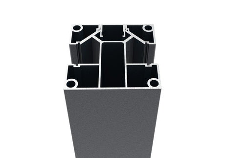 Hliníkový plotový sloupek 70x70 pro lamelové výplně - 2500mm R7016