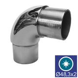 Nerezový přechod madla, koleno AISI304, D48,3x2mm/