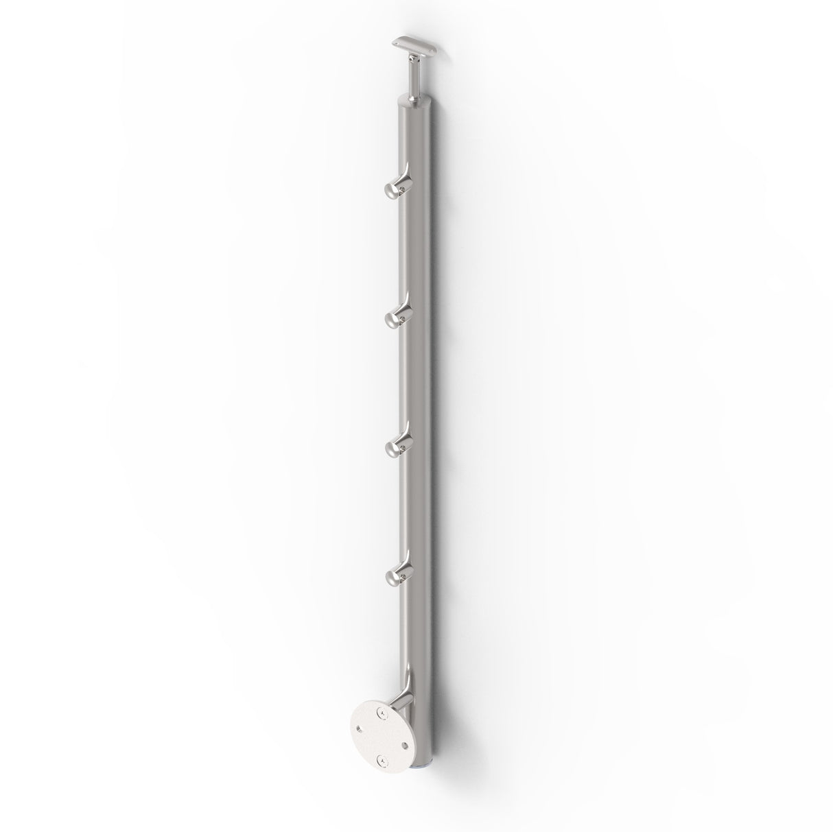 Sloupek nerez, BK-rovné, Lesk AISI304, D42,4x2/4xd