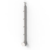 Sloupek nerez, BK-rovné, Lesk AISI304, D42,4x2/4xd