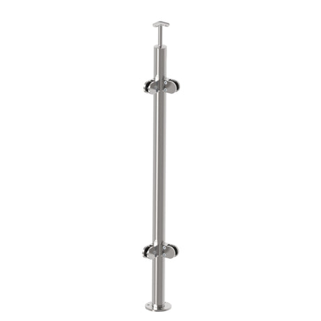 Nerezový sloupek sklo AISI304, D42,4x2/4xmodel20/H