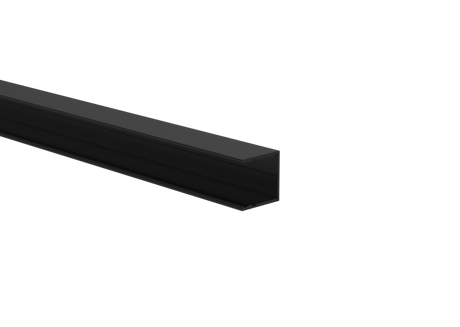 Hliníkový plotový adaptér pro výplně 20 mm a pro fasádní systém, 25 × 25 – 6,0 m – Černá RAL 9005