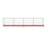 Zábradlí VR AISI304, 40x40x2/4xd12/H900/L6000mm