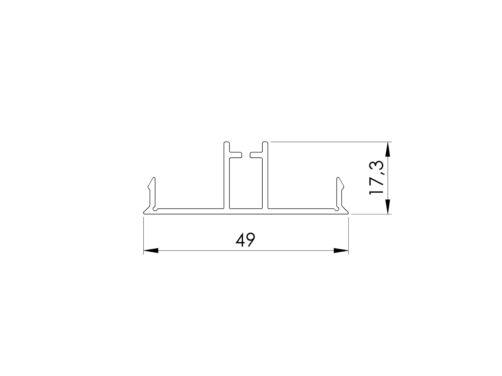 Krycí lišta široká pro sloupkové profily 1850mm R7016