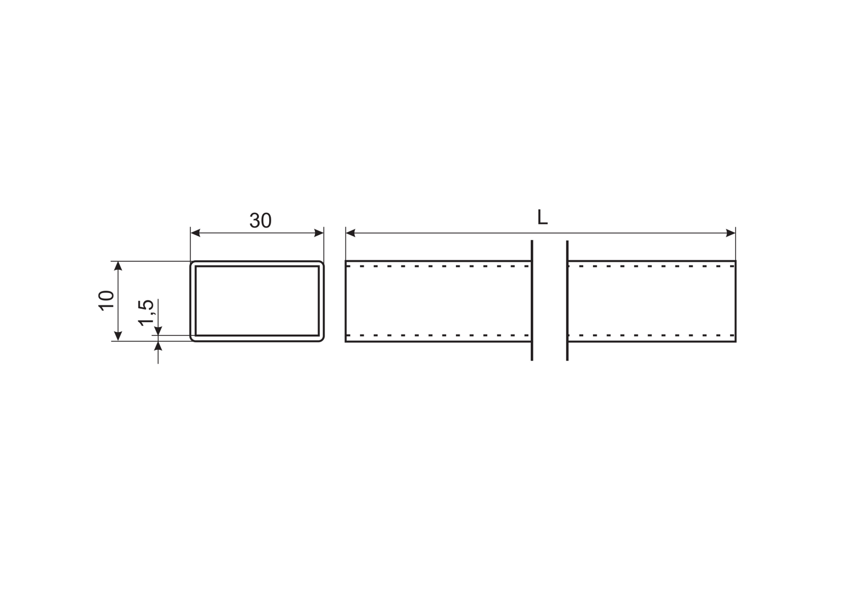 Rám stabilizační tyče 30x10mm
