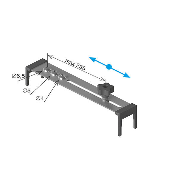 Přípravek na vrtání trubek D42,4x2mm, 40x40x2mm