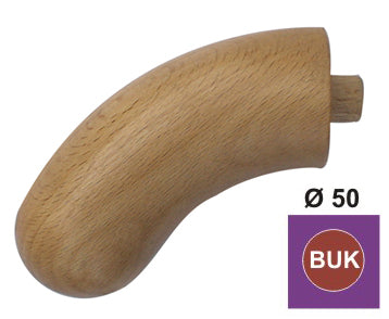 Ukončení koleno s půlkul. BUK nelak. BUK (BEECH)