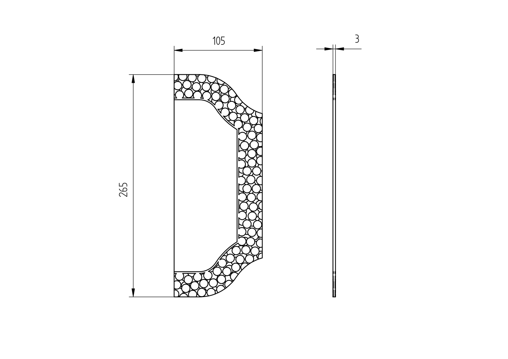 Kastl 265x105, t3mm