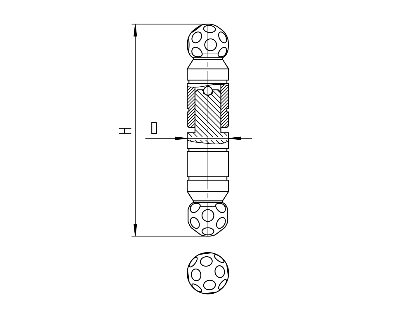 Závěs ozdobný D30, L=146mm