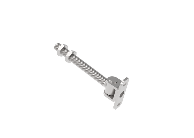 Pant nastavitelný dlouhý s kotevní přírubou, INOX, M16