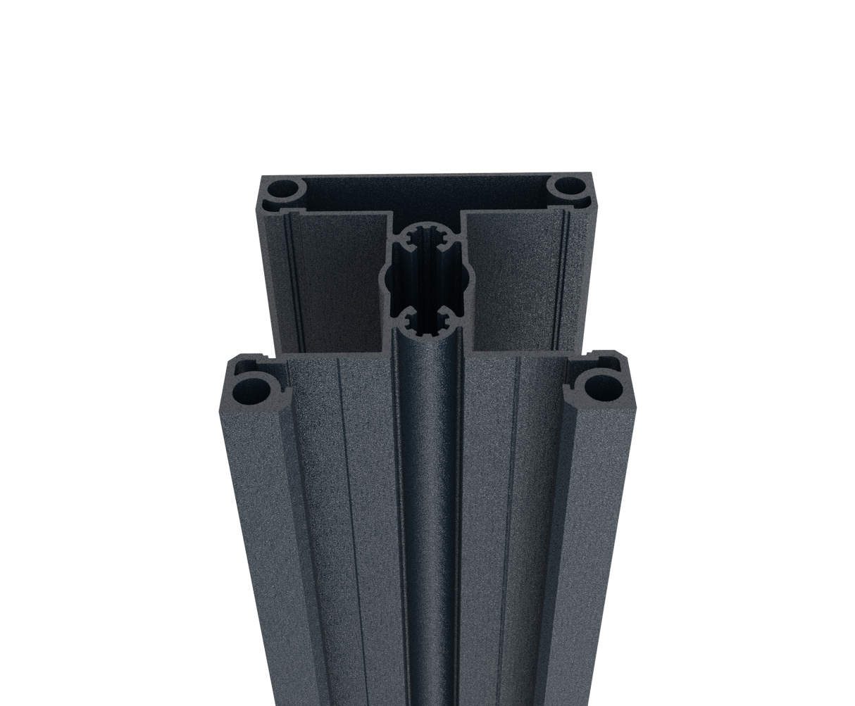 Hliníkový plotový sloupek 70x70 pro lamelové výplně - 6000mm R7016