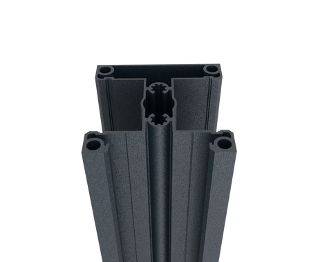 Hliníkový plotový sloupek 70x70 pro lamelové výplně - 2500mm R7016