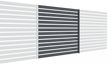 Hliníkový plot s latí 20x100, 1,85x2m
