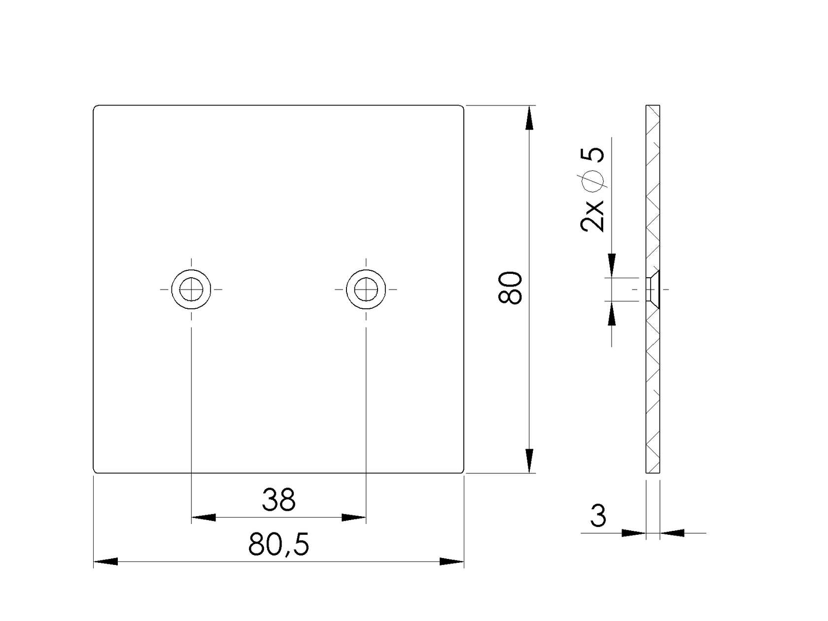 Hliníková krytka sloupku 80x80 R7016