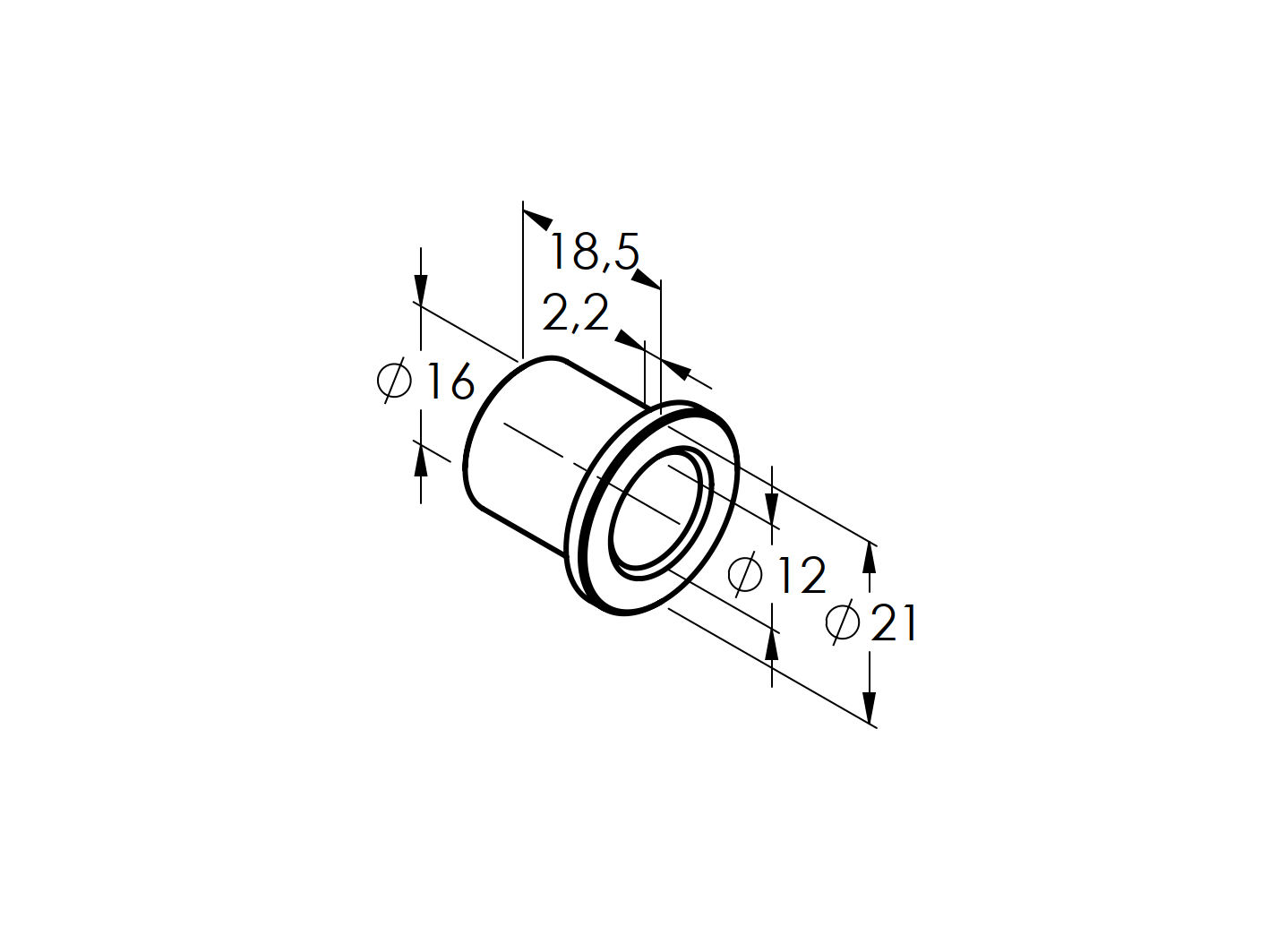 Vložka pro pant D4/83 a D4/84 k profilu 70x70