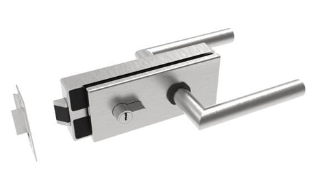 Zámek pro sklenené dveře AISI304 + zámek PZ