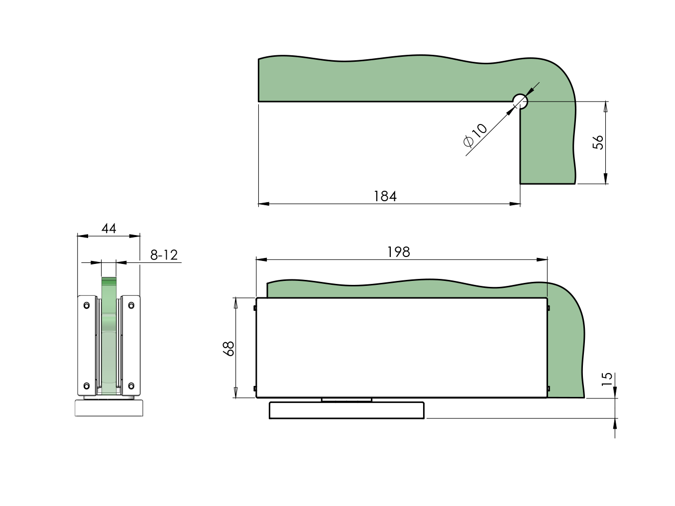 Hydraulický samozavírač AISI304