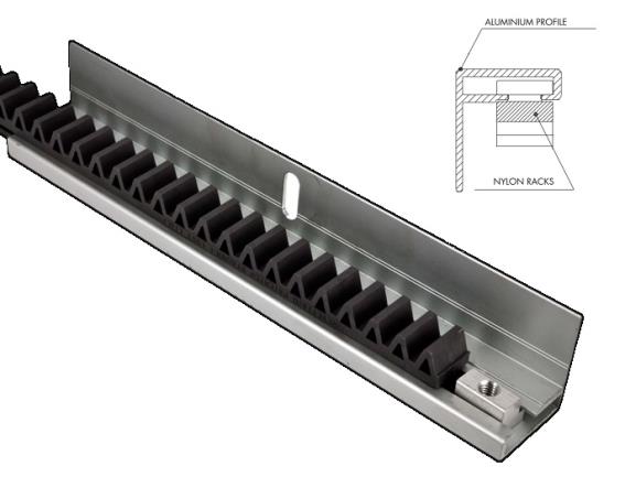 Konzola pre nylonový hrebeň H/01PVC-AL, L3m