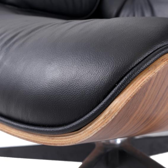 kožené křeslo Charles & Ray Eames replika ořech