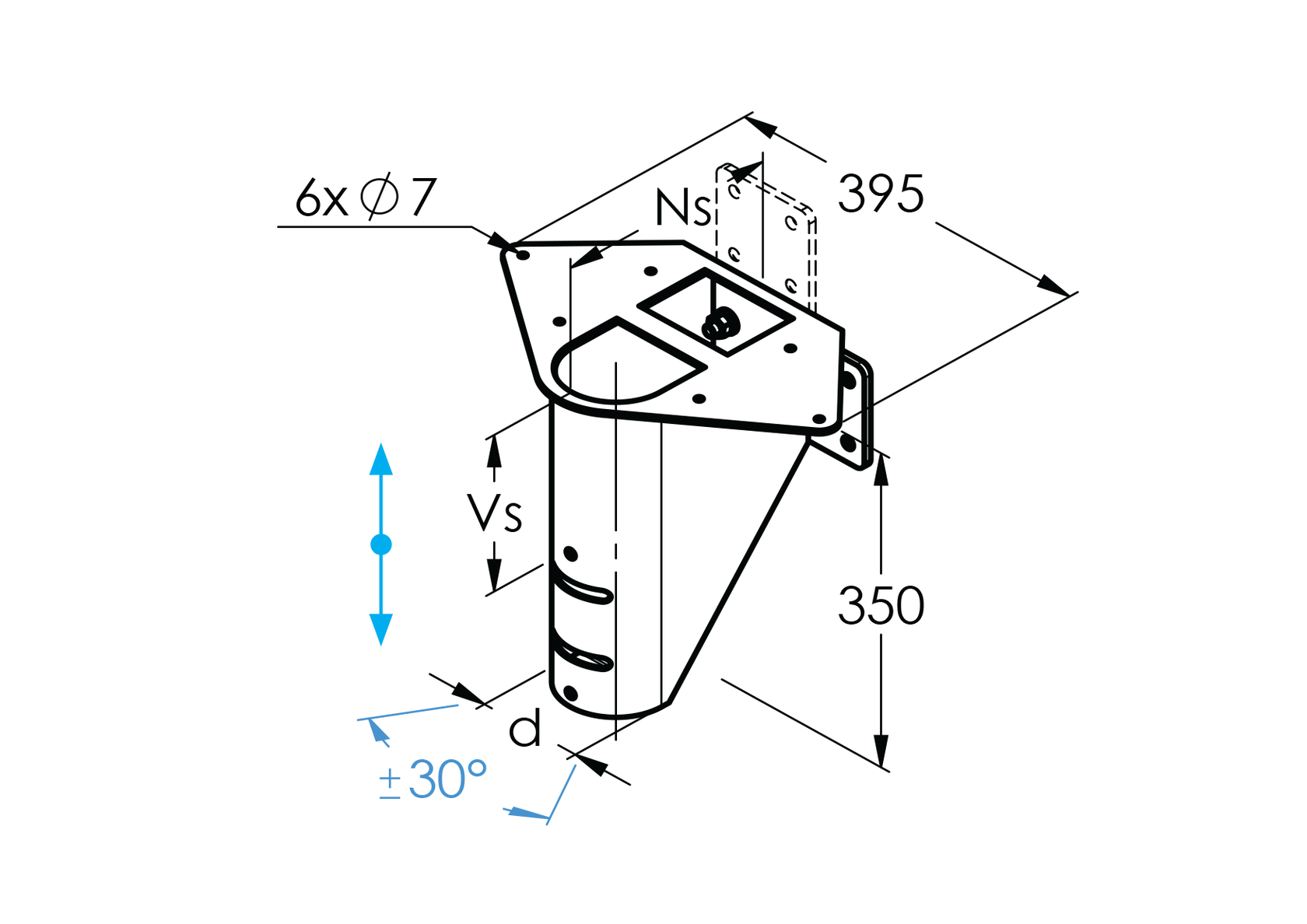 Schodiště SEGMENT NS270 výstup 349x278x395mm