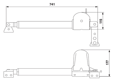 Aut. motor pro křídlo - KEY - pravý do 3m