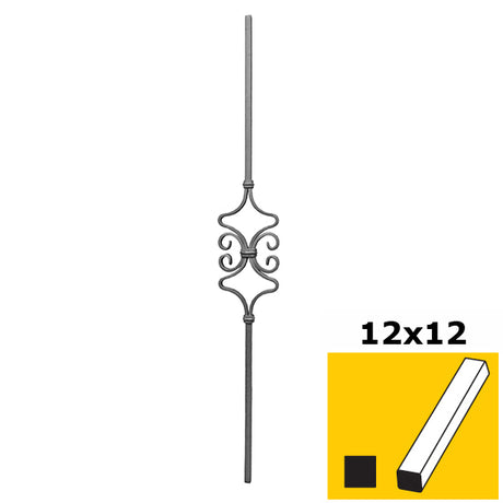 Tyčka zdobená h900, b120mm, 12x12mm