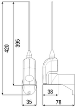 Anténa CAME 433,9 MHz s koax. kabel 5m