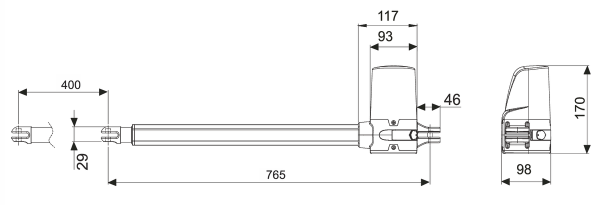 ROLLKIT motor pro křídlova vrata do 2m/200kg