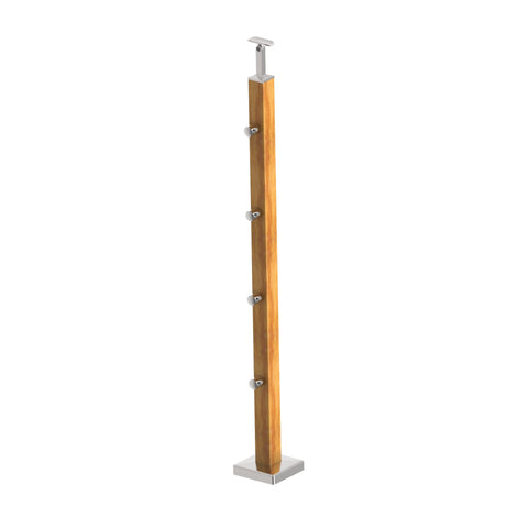 Sloupek BUK(BEECH)JP 40x40mm, 4xd12mm H900,VK-sch