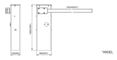 Závora NICE 24V, 6m