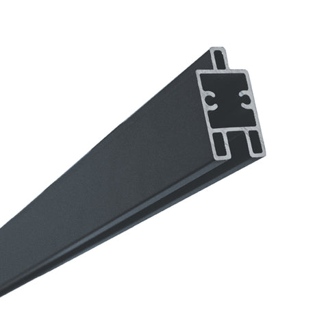 Hliníková příčka spodní/dekorativní, 1820mm antracit pro WPC plotové desky