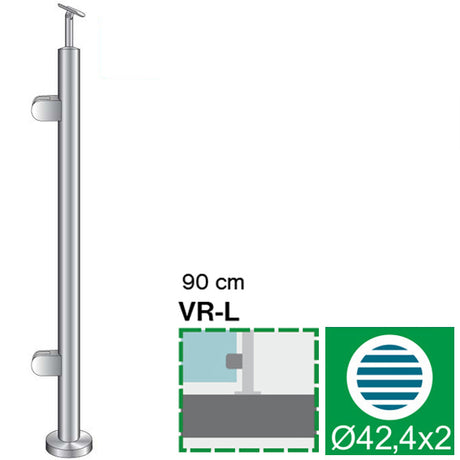 Sloupek nerezový , VK-rovné AISI304, D42,4/2xmodel