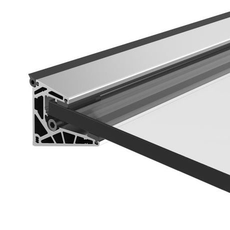 Prosklená stříška hliník profil 100x80mm +2° ETA