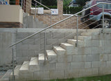 Nerezové zábradlí na schody, 1500x1000mm, BS