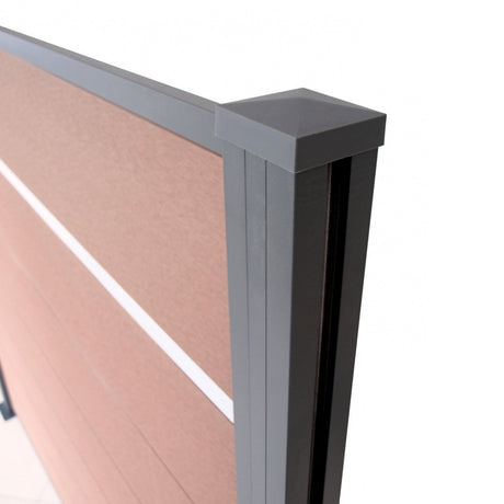 Hliníková příčka vrchní, 1820mm antracit pro WPC plotové desky