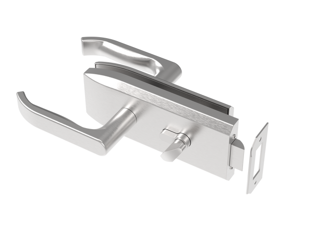 Zámek pro skleněné dveře inox, glass t 8,10,12mm