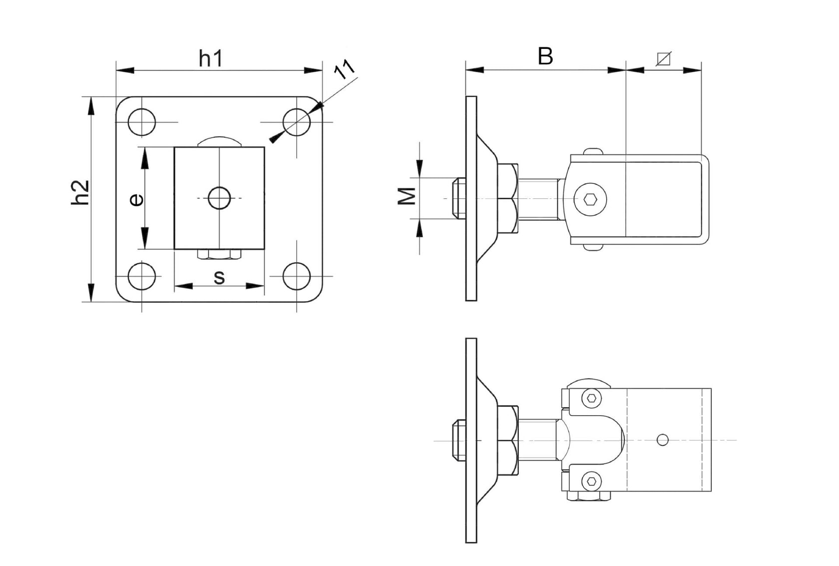 Pant Zn, M16, 80x80mm