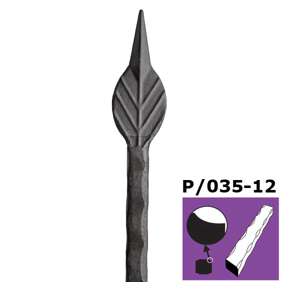 Kovaná špice,brána,plot,plotová tyčka h155, b35, n
